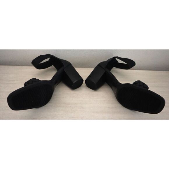 White Mountain W33077-001 Women Sz 11M Black PU Leather Backer Dress Sandals - Picture 4 of 9